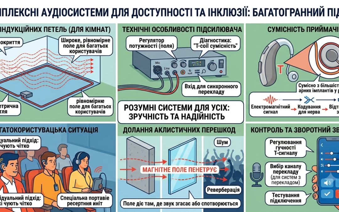 Типи індукційних петель: як обрати рішення для слухової безбар’єрності